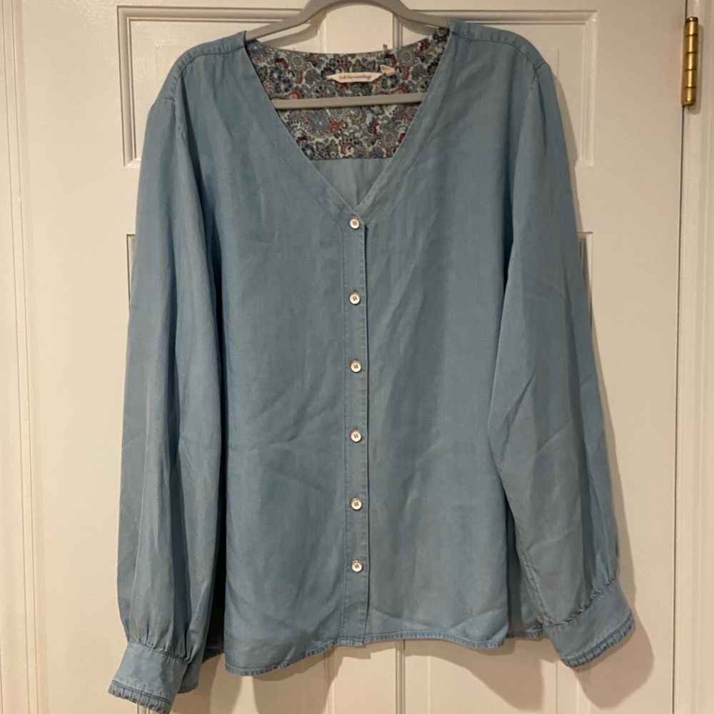 Soft Surroundings Blue Blouse